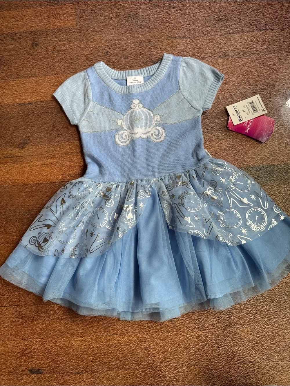 Disney Toddler Girl Cinderella Cosplay Sweater Dress Size2T